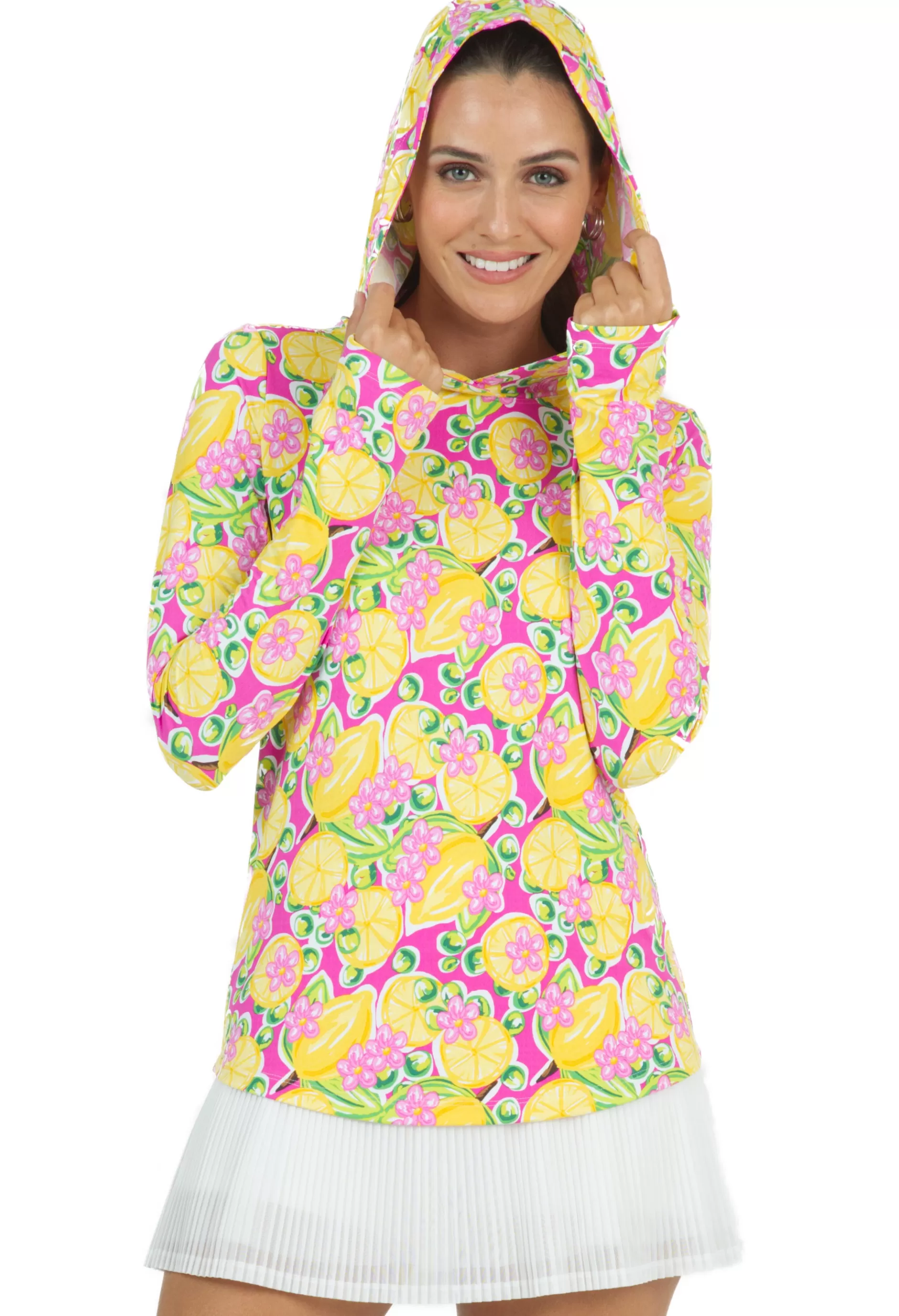 Calista Print Long Sleeve Hoody 16652^IBKUL Cheap