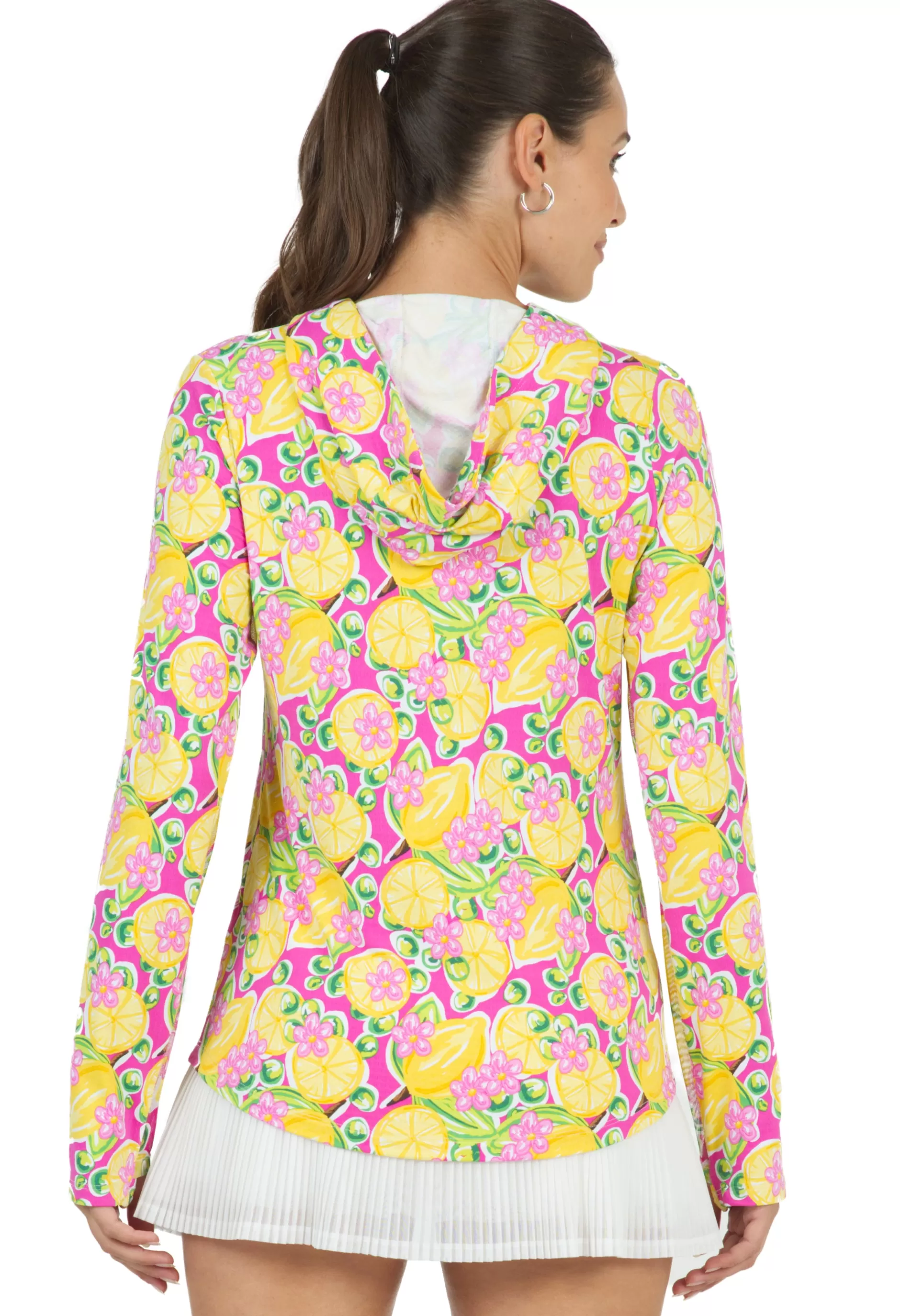 Calista Print Long Sleeve Hoody 16652^IBKUL Cheap