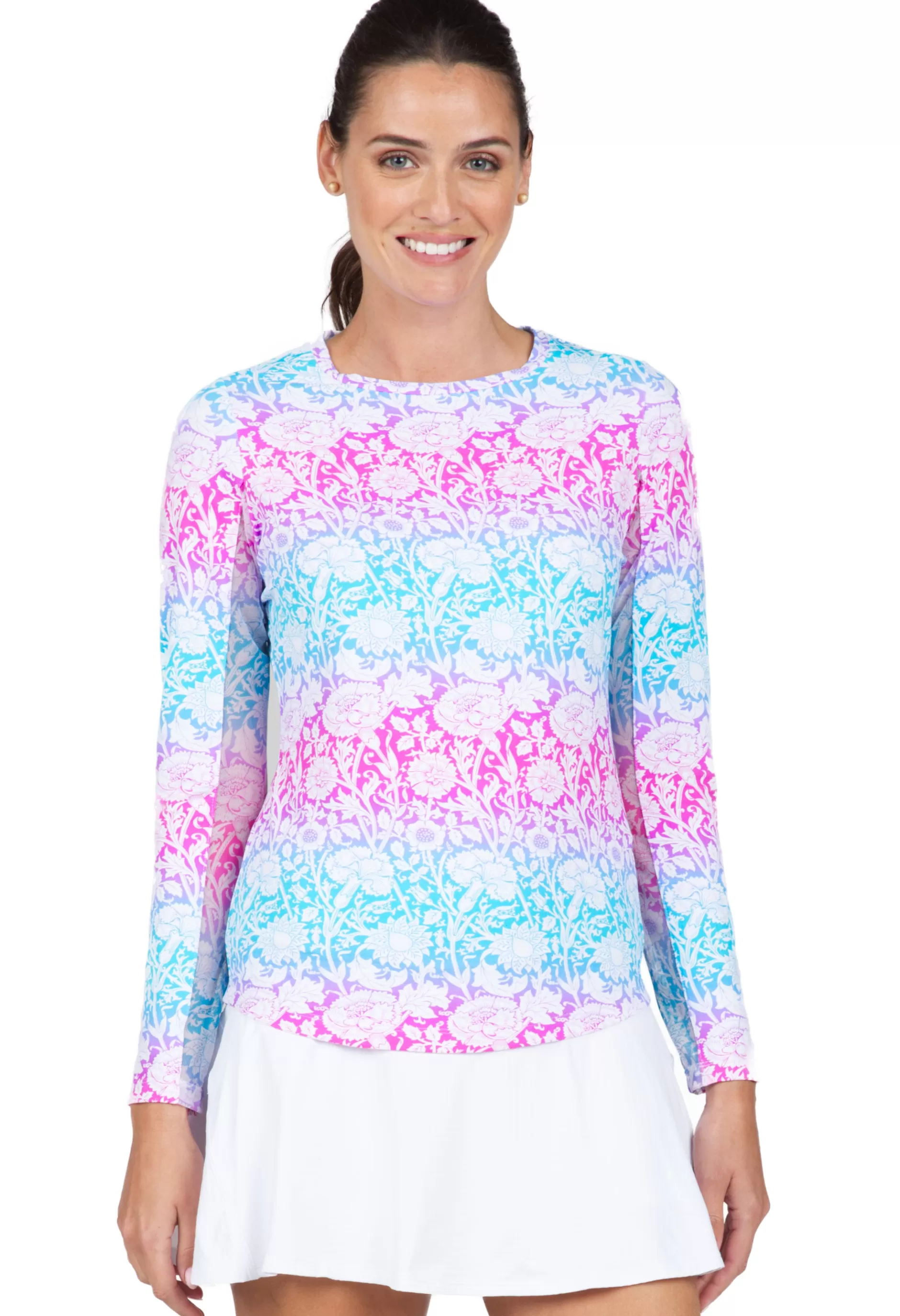 Jesse Print Long Sleeve Crew Neck 12538^IBKUL Best