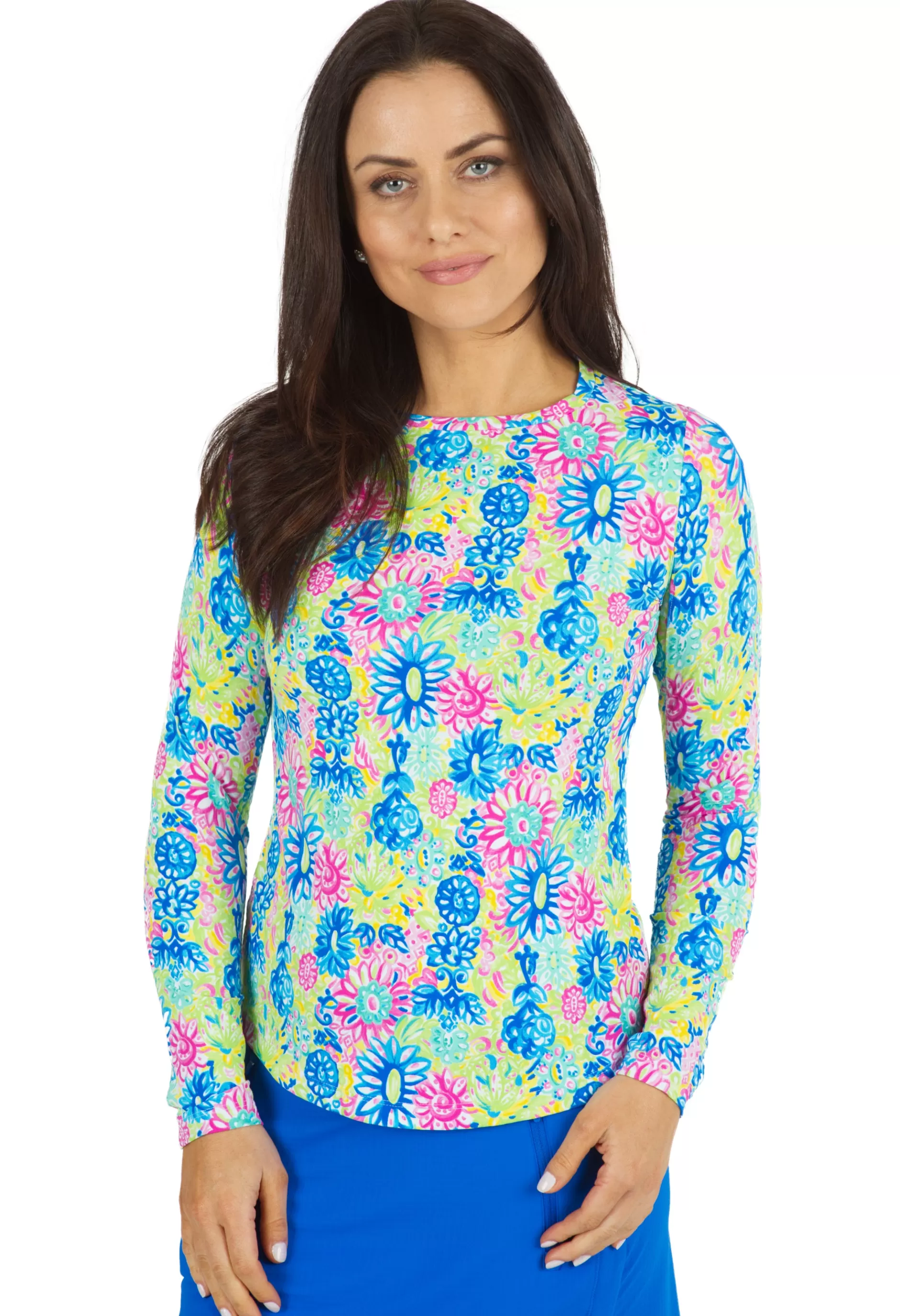 Lilli Print Long Sleeve Crew Neck 12488^IBKUL Sale