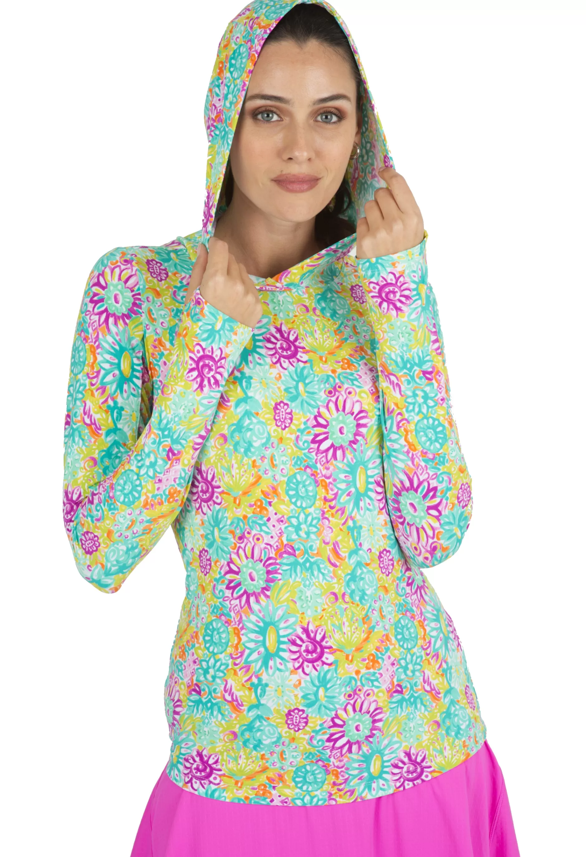 Lilli Print Long Sleeve Hoody 16488^IBKUL Cheap