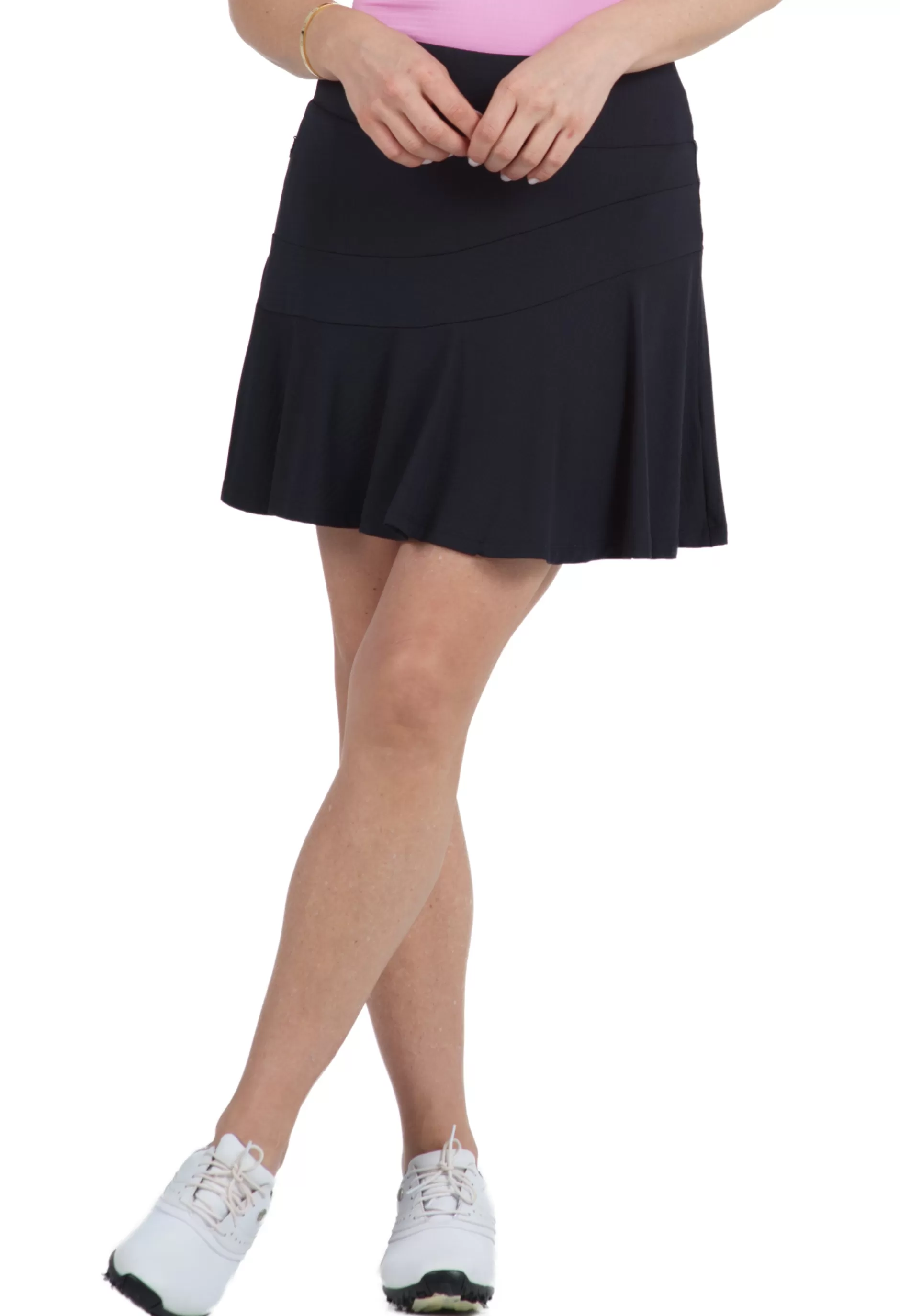 Solid Flounce Skort - 20000^IBKUL Fashion