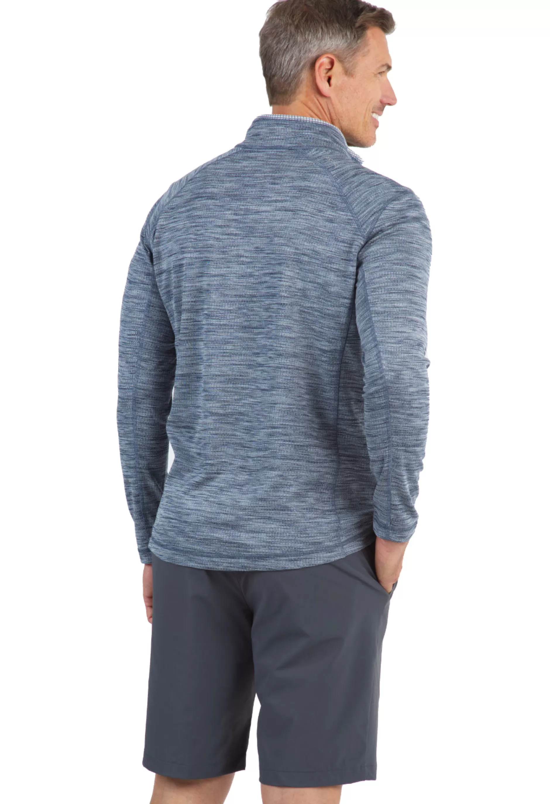 Space Dye Mini Grid Waffle Knit Pullover- 96000 (Modern Fit)^IBKUL Discount