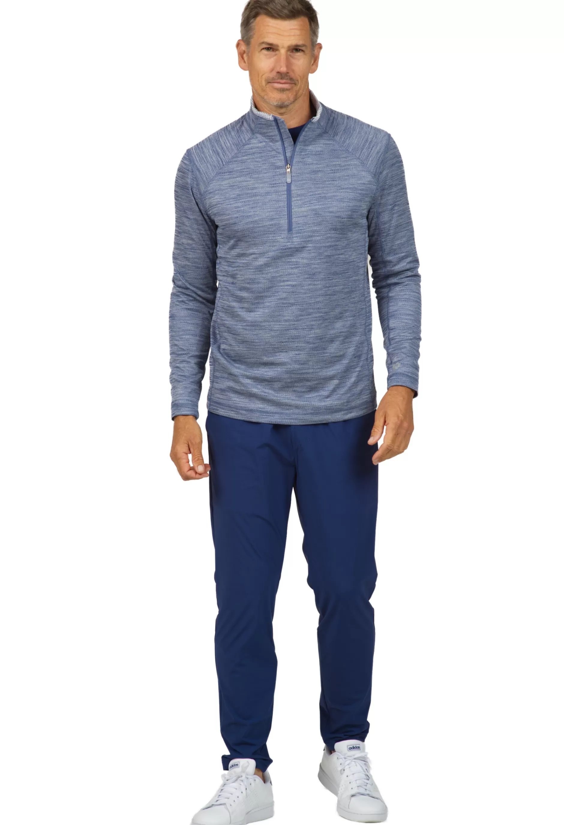 Space Dye Mini Grid Waffle Knit Pullover- 96000 (Modern Fit)^IBKUL Discount