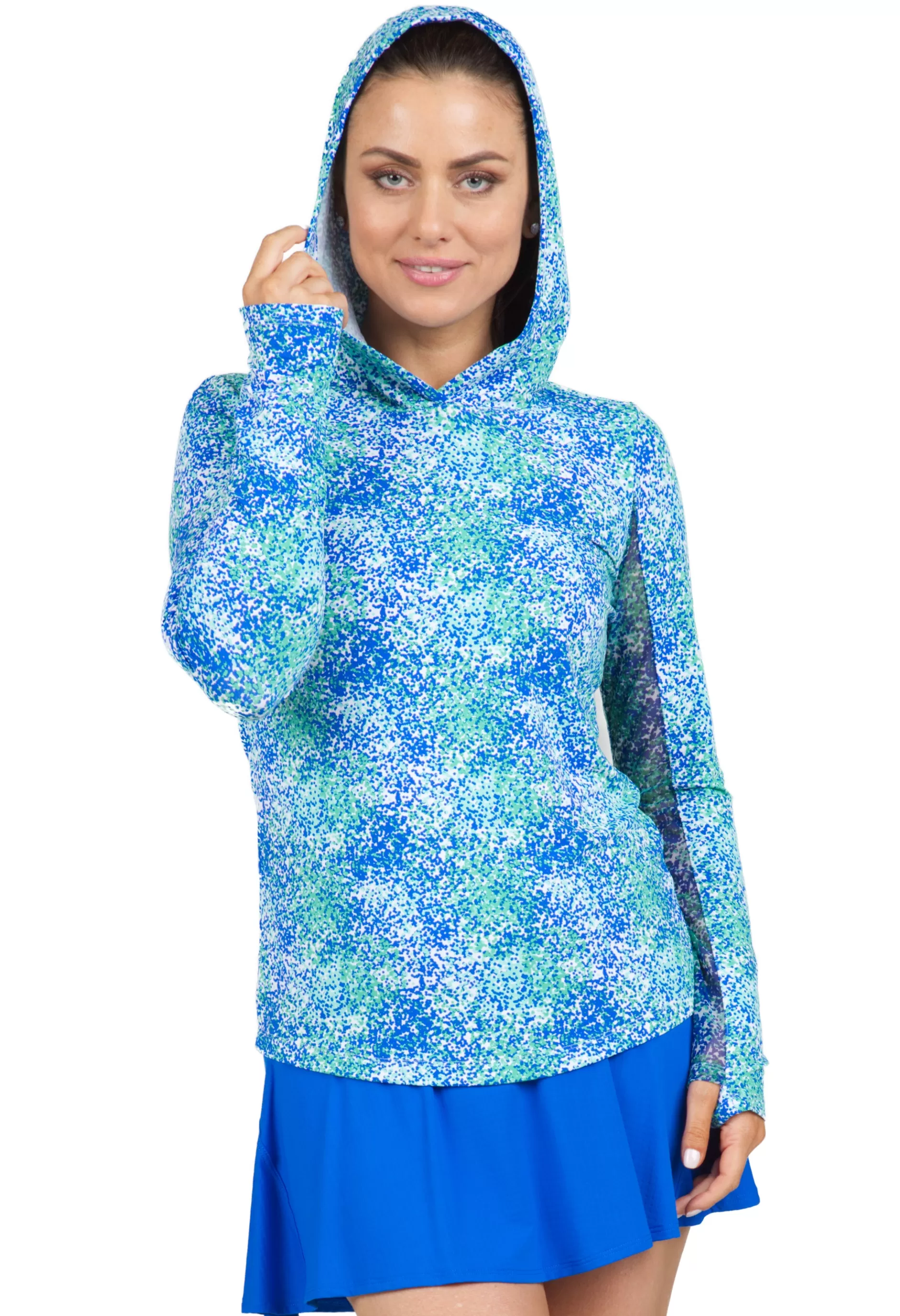 Spray Paint Print Long Sleeve Hoody 16542^IBKUL Shop